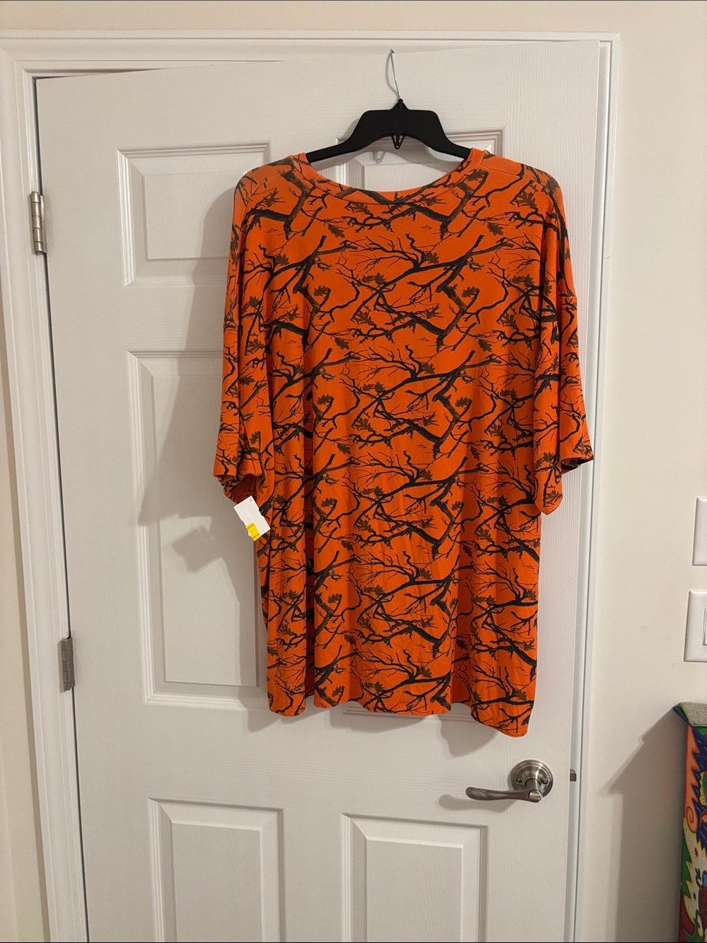 Bright Orange Tree-Branch Pattern Tee - Picture 5 of 6